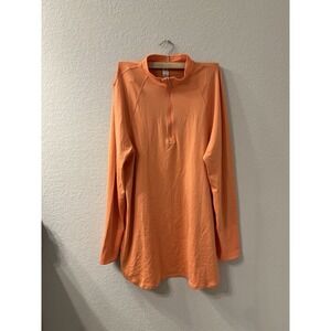 Lululemon Swiftly Relaxed Long Length Half Zip size 14‎ Coral Kiss